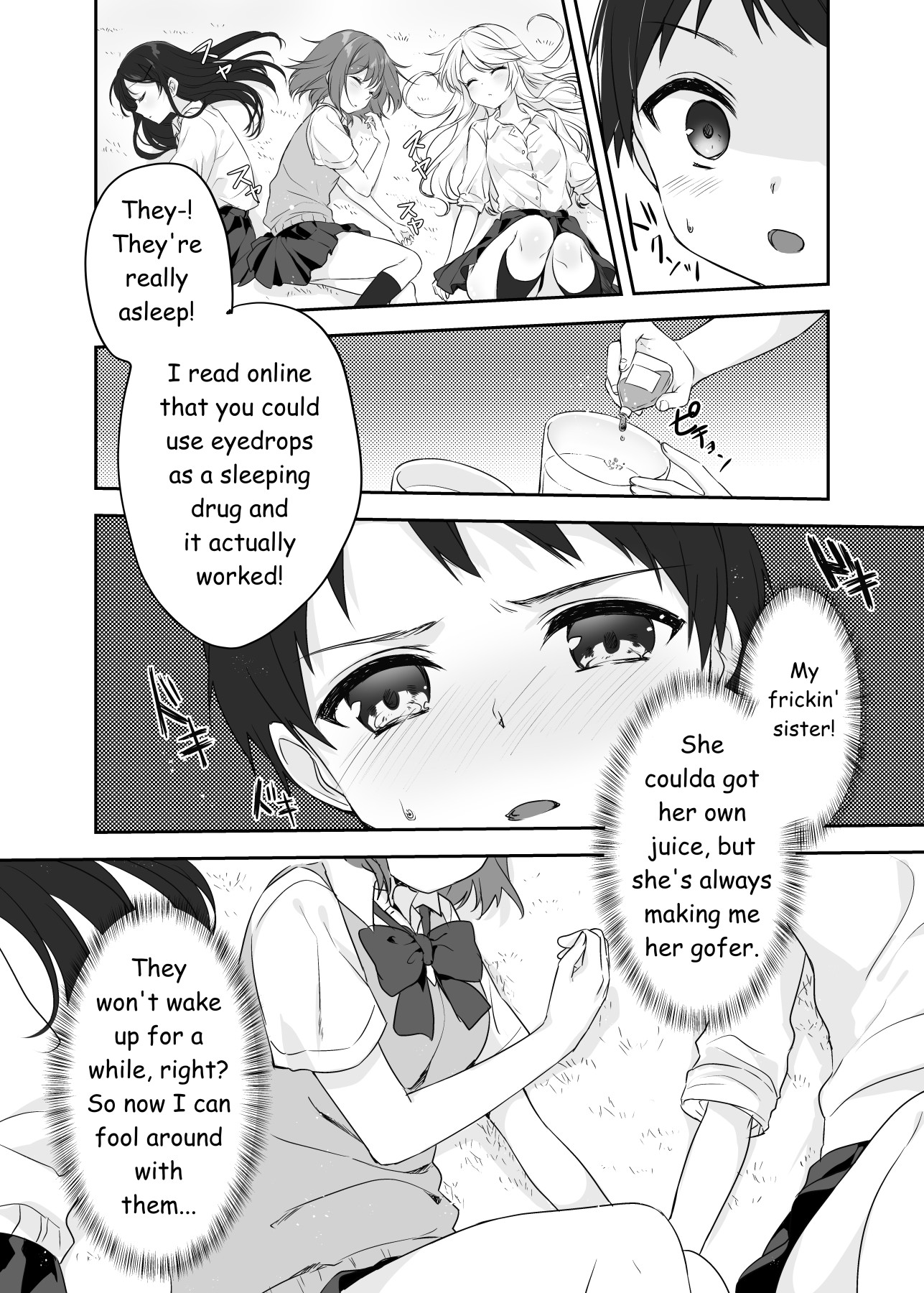 Hentai Manga Comic-The Tables Were Turned When I Tried to Rape my Sister and Her Friends While They Were Asleep-Read-4